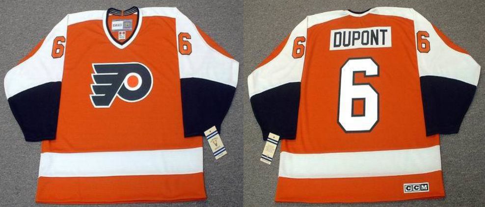 2019 Men Philadelphia Flyers 6 Dupont Orange CCM NHL jerseys